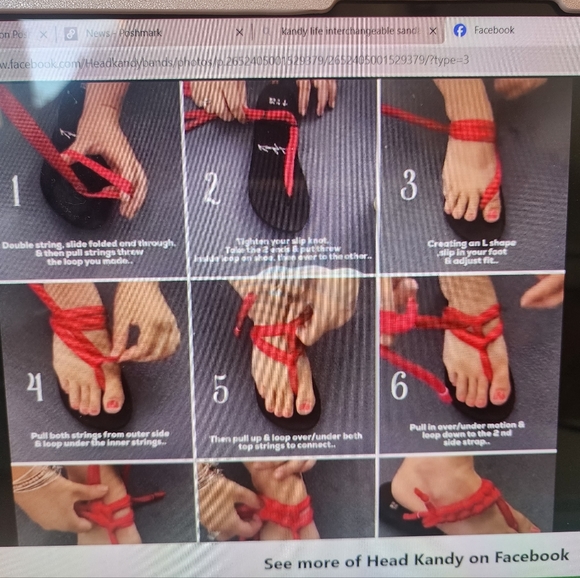 3pcs Kandy Life Interchangeable Sandals - Flat & Wedge/ sizes 11/ NWT/ ORANGE - Picture 8 of 10